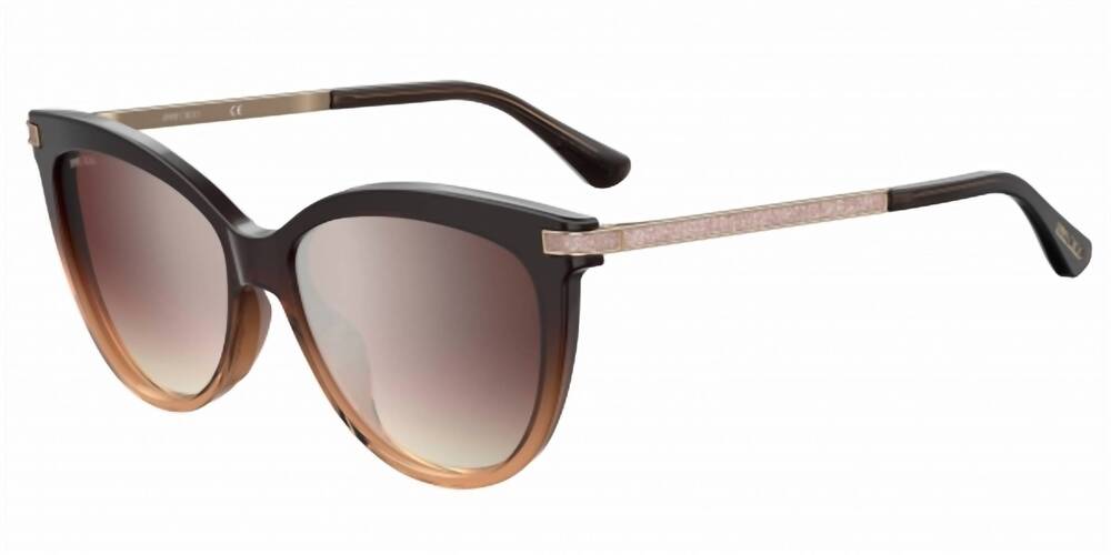 NEW JIMMY CHOO women's axelle sunglasses in shaded brown beige